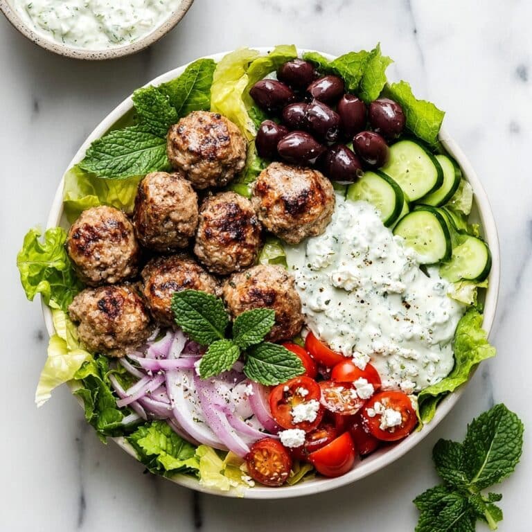 Greek Chicken Meatballs with Tzatziki Recipe