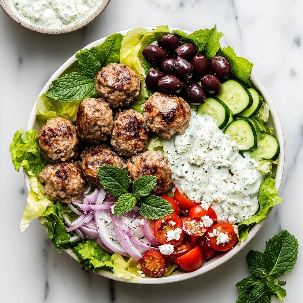 Greek Chicken Meatballs with Tzatziki Recipe