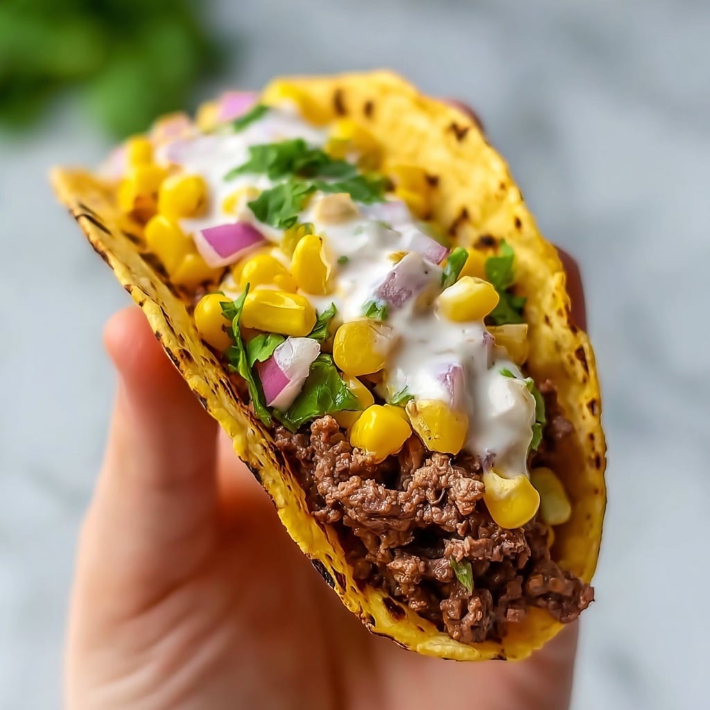 Grilled Steak Elote Tacos Recipe - Recipe Image