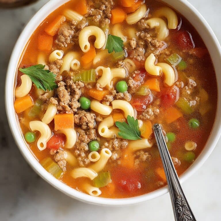 Beef and Macaroni Soup Recipe