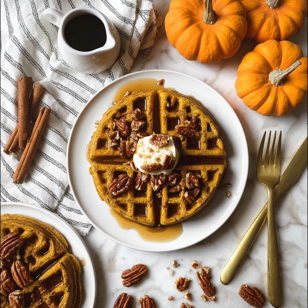Spiced Pumpkin Waffles with Brown Butter Maple Syrup Recipe