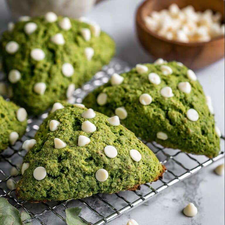 White Chocolate Chip Matcha Scones Recipe