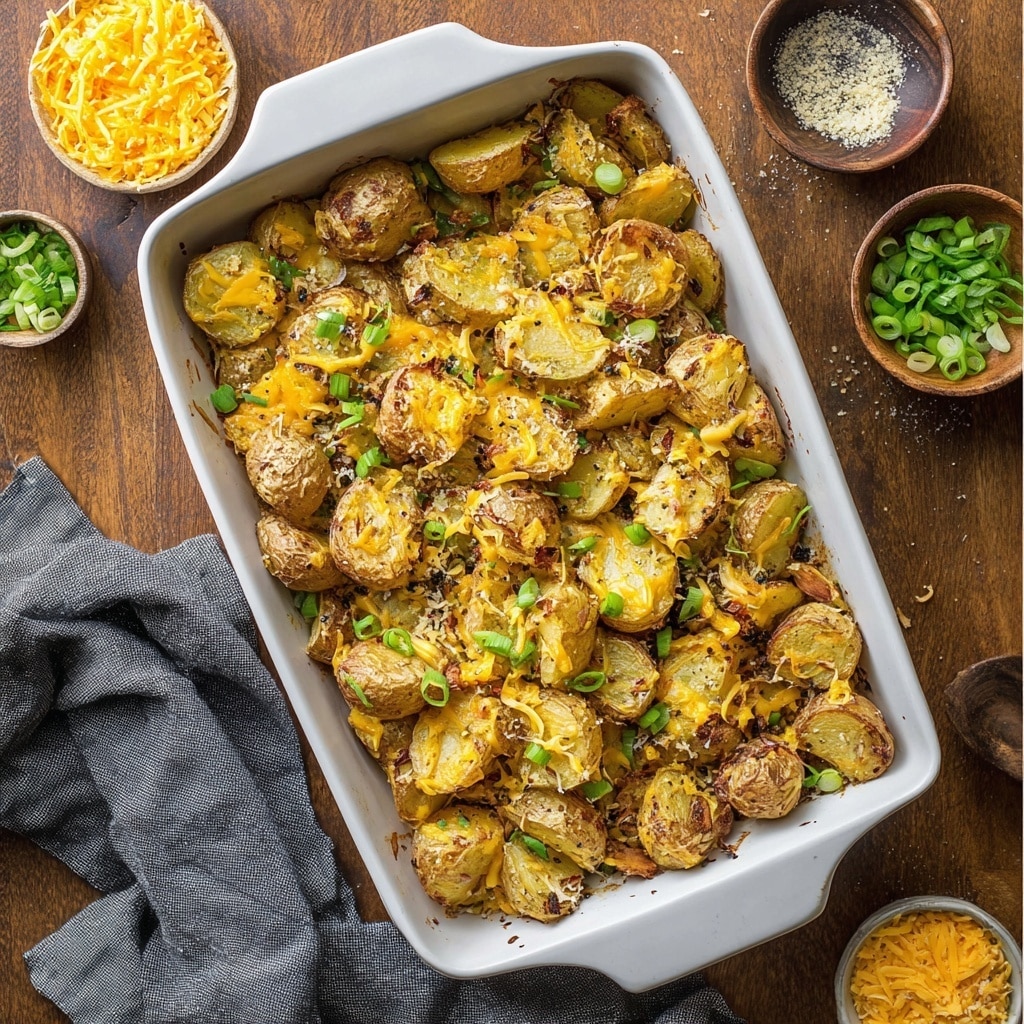 Cheesy Ranch Roasted Potatoes with Green Onion Garnish Recipe - Recipe Image