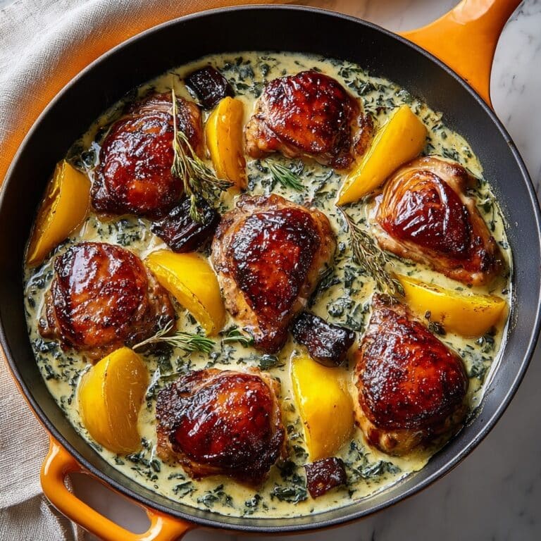 Herb Roasted Chicken in Creamy Garlic Herb Sauce Recipe