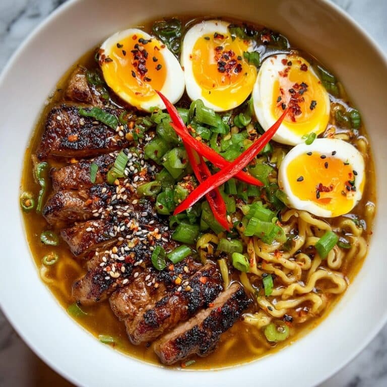 Fiery Chicken Ramen with Creamy Broth and Garlic Recipe