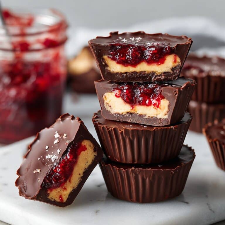 Vegan Peanut Butter and Berry Chocolate Cups Recipe