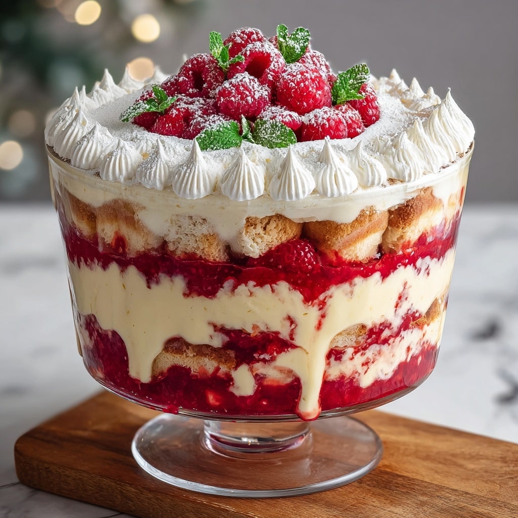 Vegan Raspberry White Chocolate Trifle Recipe