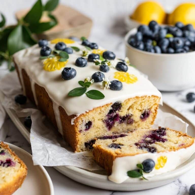 Vegan Blueberry Lemon Loaf Cake (Moist & Fluffy) Recipe