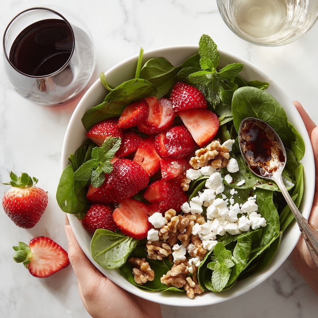 Strawberry Spinach Salad with Toasted Almonds and Feta Recipe - Recipe Image