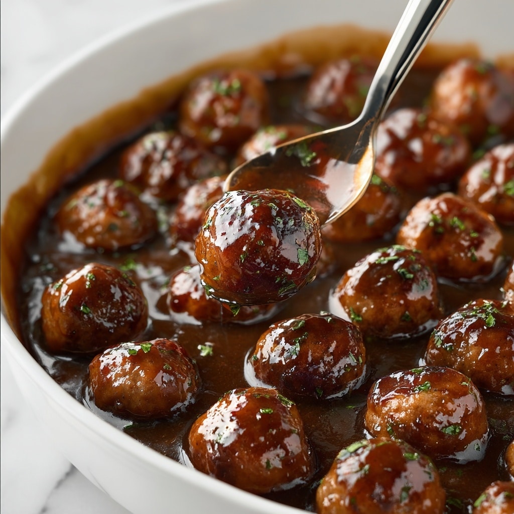 Salisbury Steak Meatballs in Rich Brown Gravy Recipe - Recipe Image