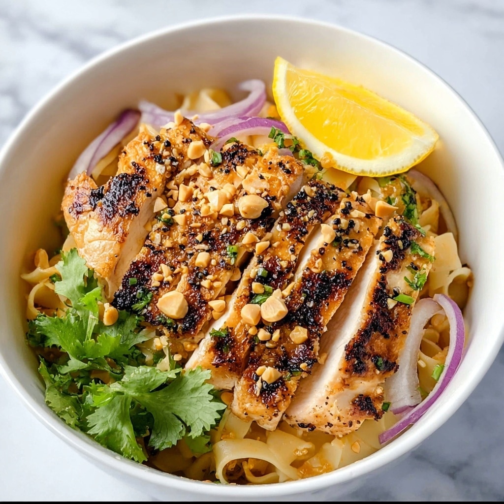 Lemon Garlic Chicken Noodle Bowl Recipe