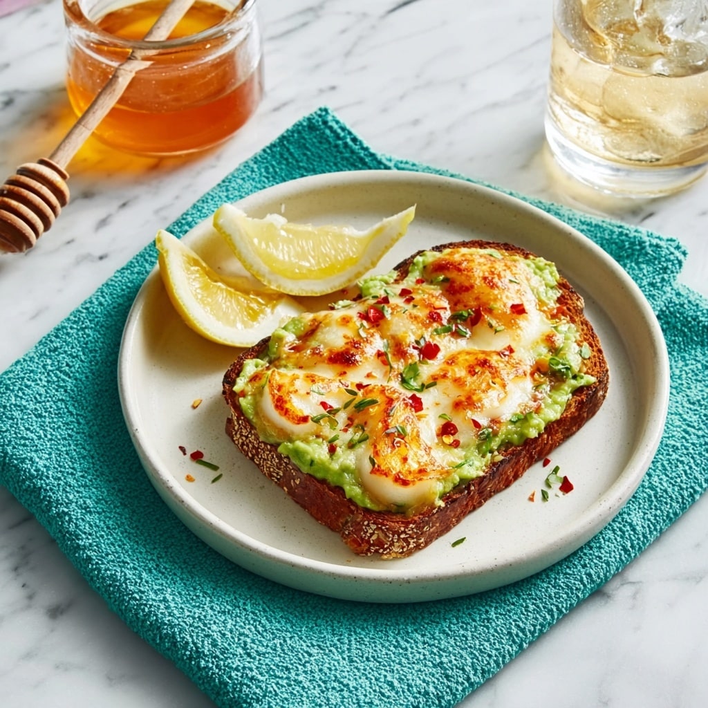 Hot Honey Avocado Halloumi Toast on Sourdough Recipe