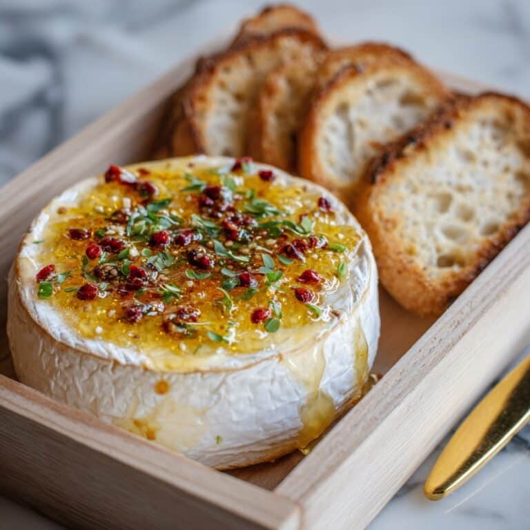 Garlic Butter Baked Brie Recipe
