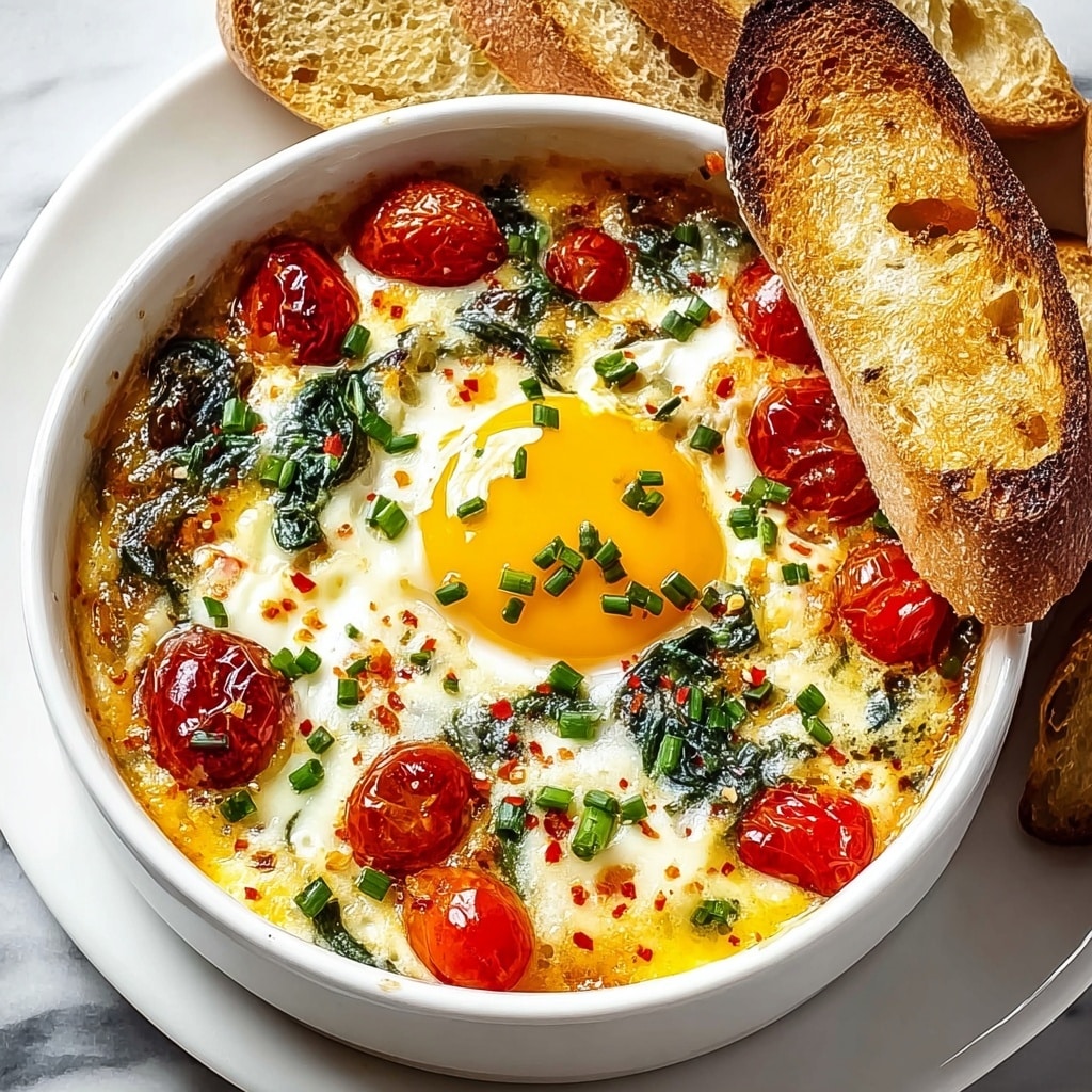 Baked Feta Eggs Breakfast Recipe