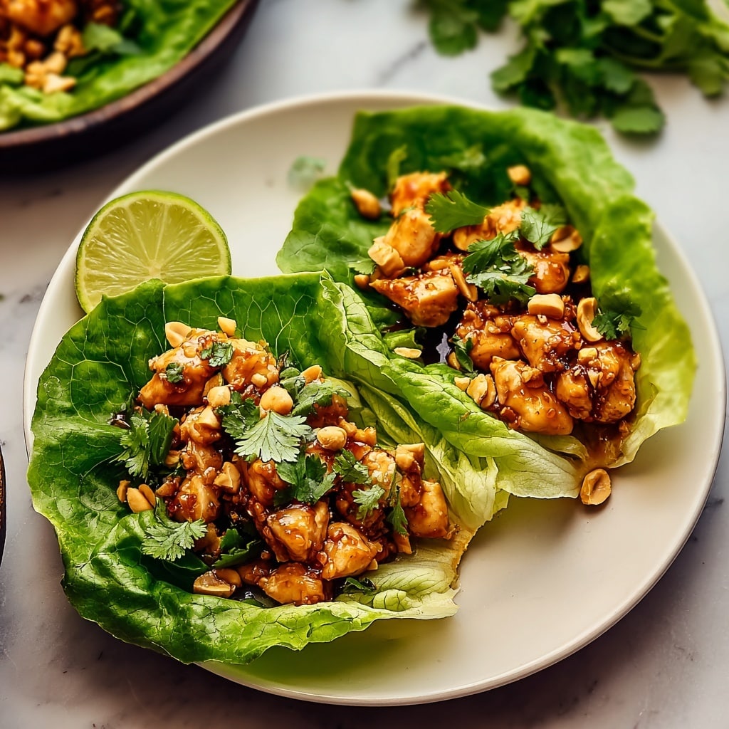 Thai Sweet Chili Chicken Lettuce Wraps Recipe