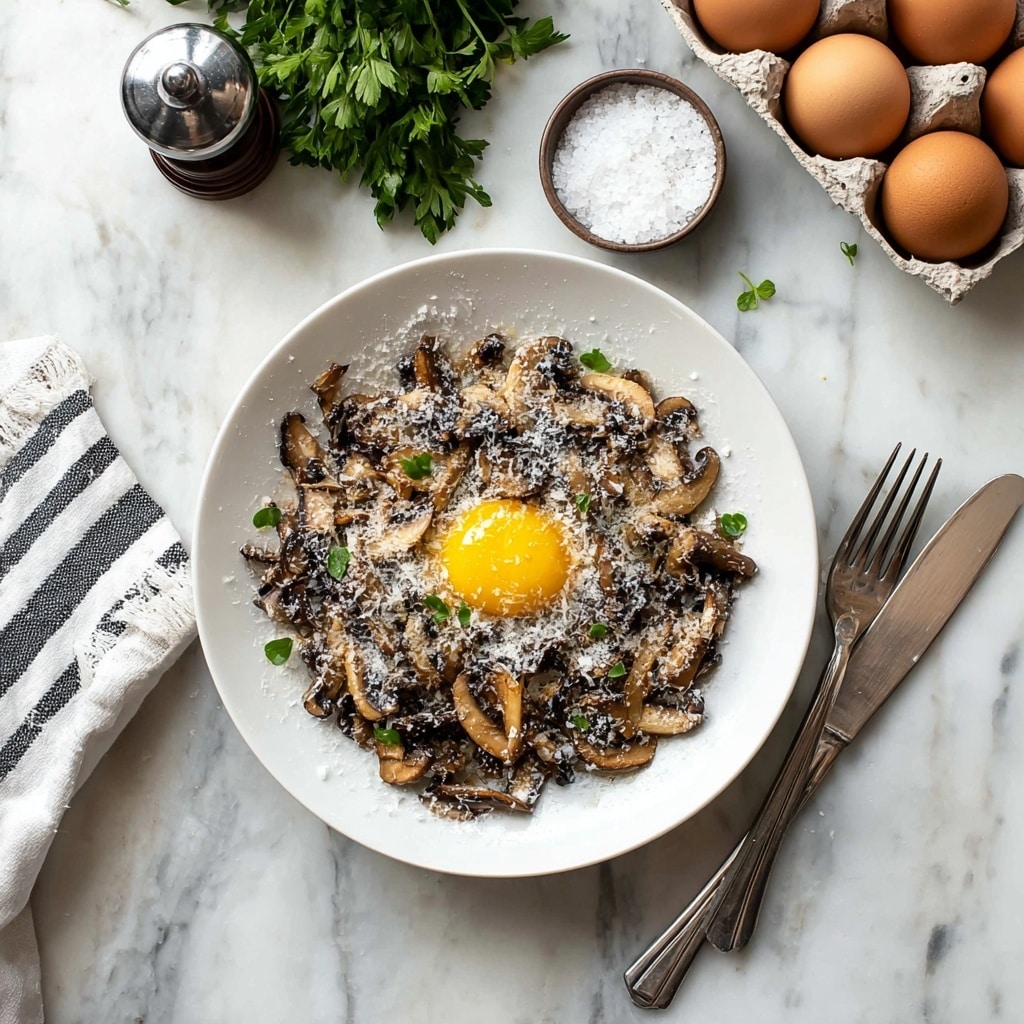 Pan-Fried Mushrooms with Miso and Egg Yolk Recipe