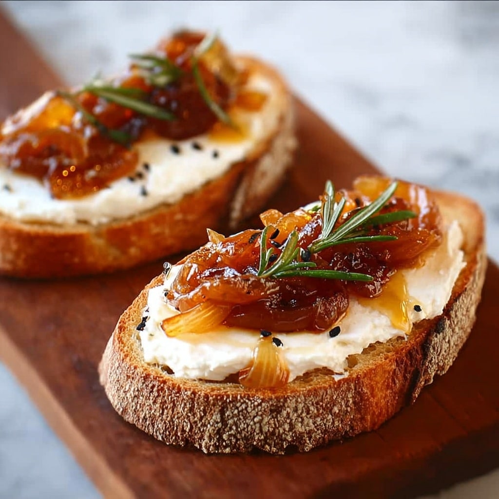 Whipped Feta Crostini with Hot Honey Recipe - Recipe Image