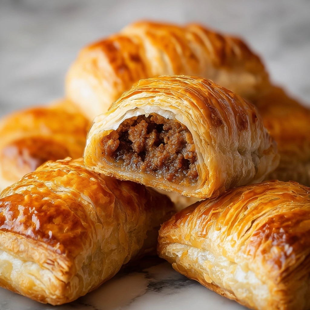 Savory Sausage Rolls with Puff Pastry and Herbs Recipe
