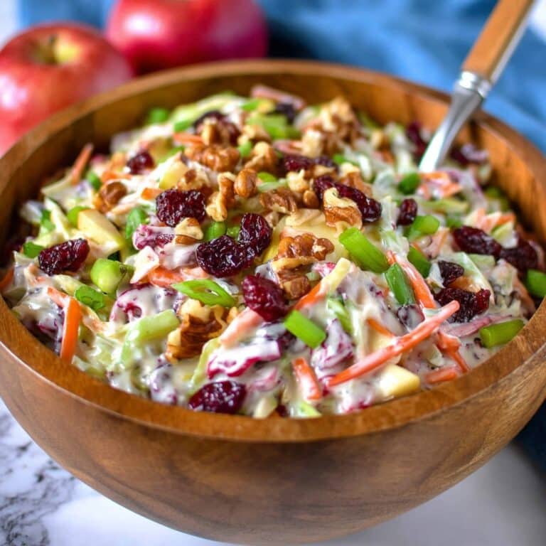 Easy Apple Cranberry Coleslaw Recipe