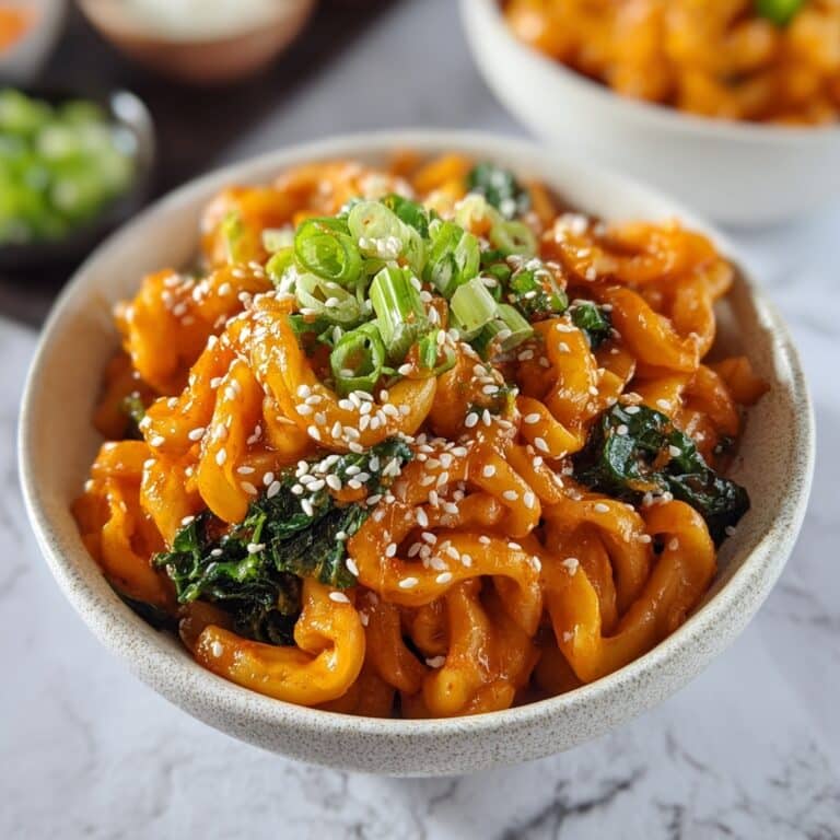 Easy Kimchi Noodles Recipe