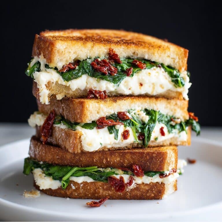 Sun Dried Tomato Spinach and Ricotta Grilled Cheese Recipe