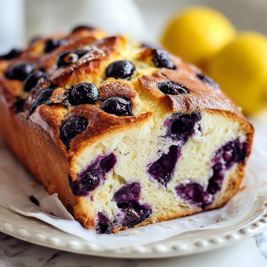 Lemon Blueberry Cream Cheese Sourdough Bread Recipe - Recipe Image