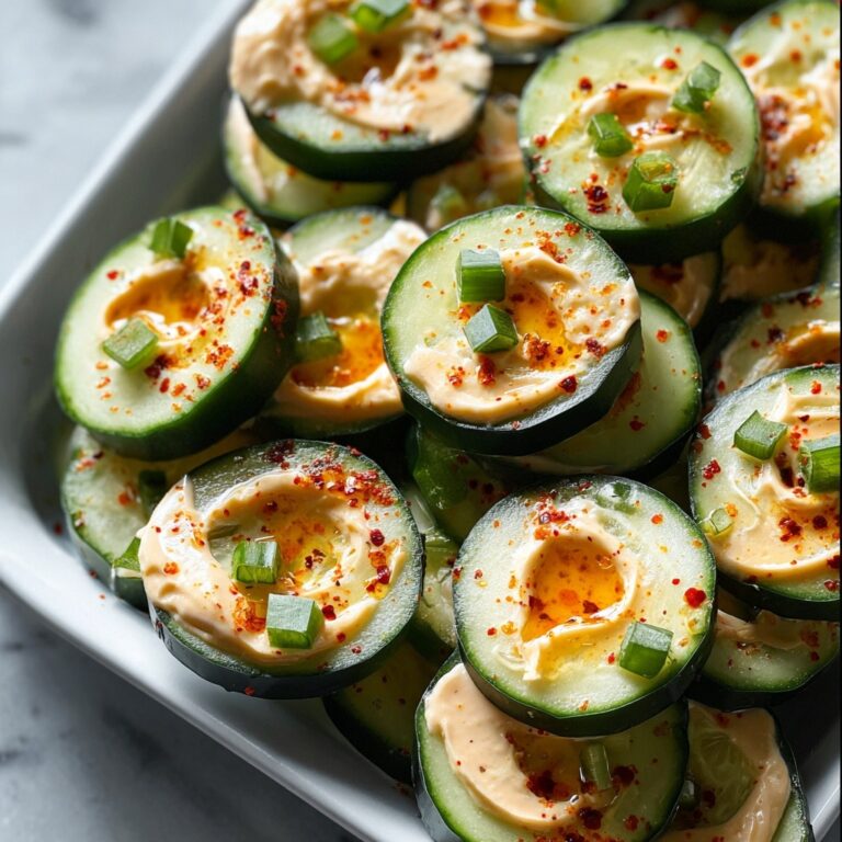 Cool Cucumber Snack with Hummus and Spices Recipe