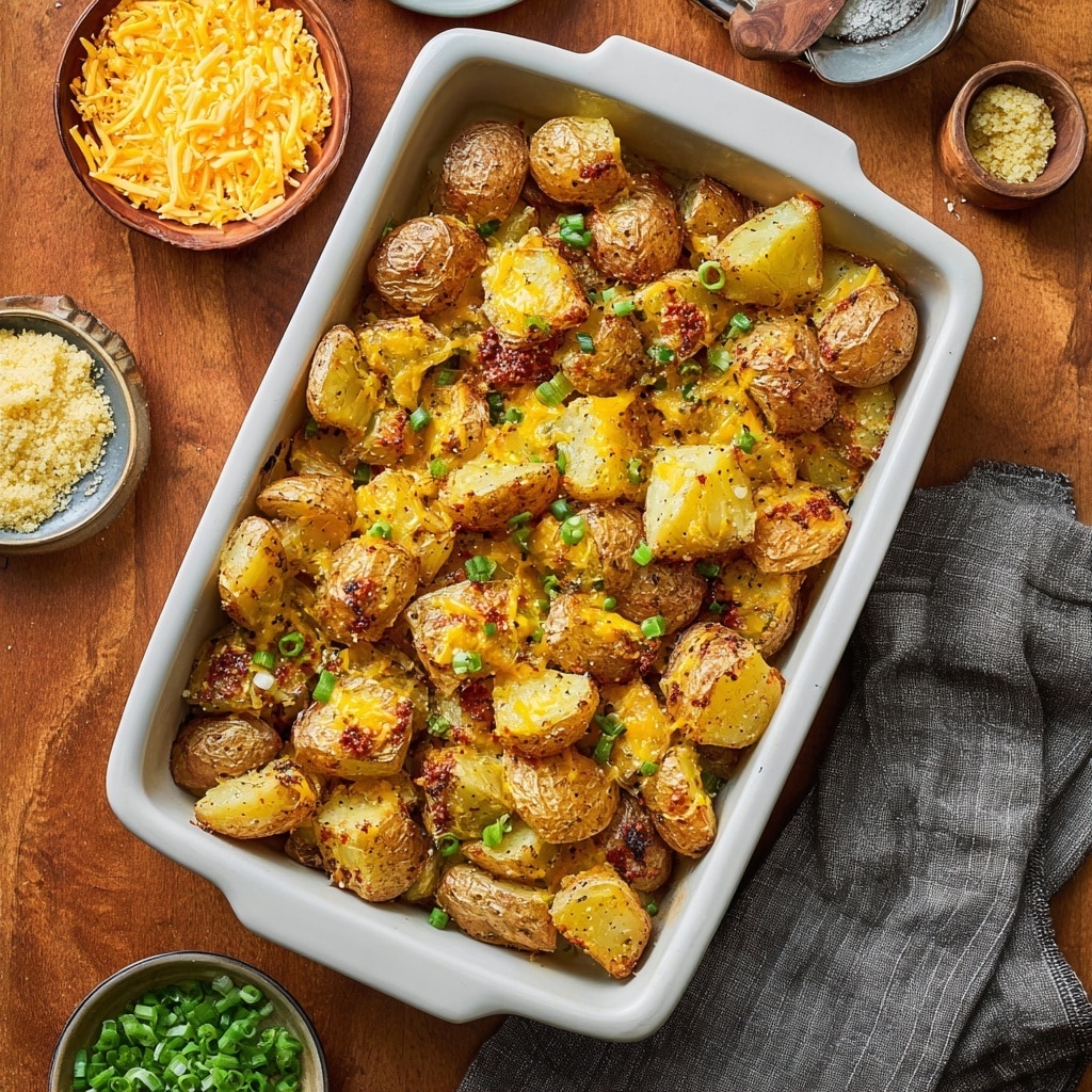 Cheesy Ranch Roasted Potatoes with Green Onion Garnish Recipe - Recipe Image