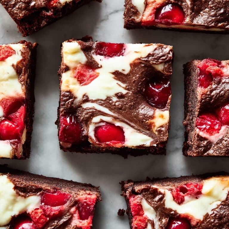 Cherry Chocolate Brownie Cheesecake Bars Recipe