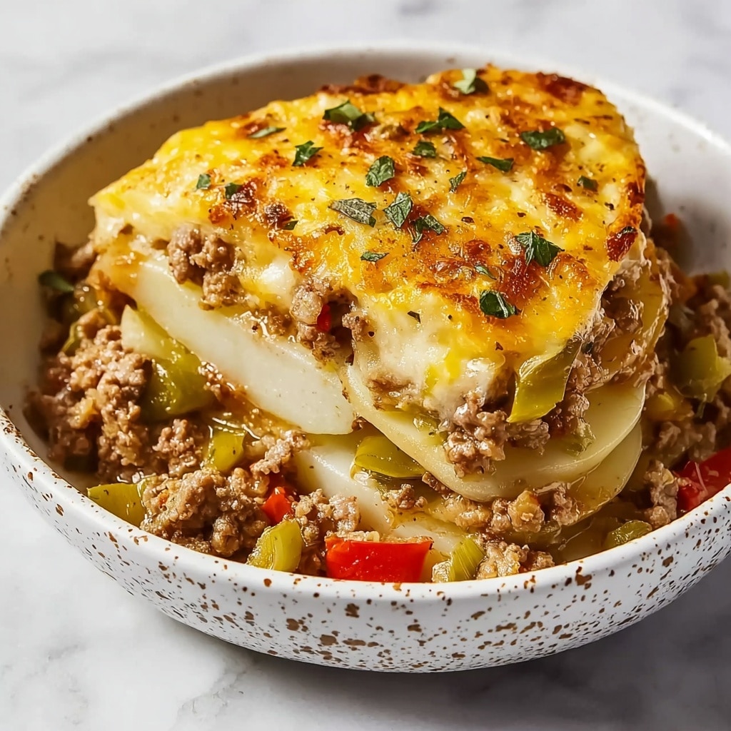 Cheesy Potato Beef Bake Recipe - Recipe Image