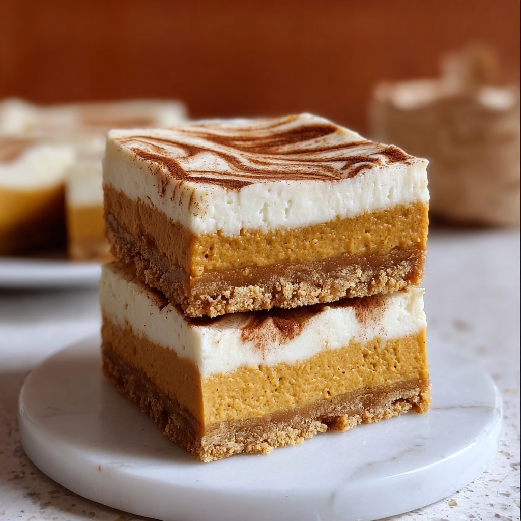 Creamy Pumpkin Cheesecake Bars Recipe - Recipe Image