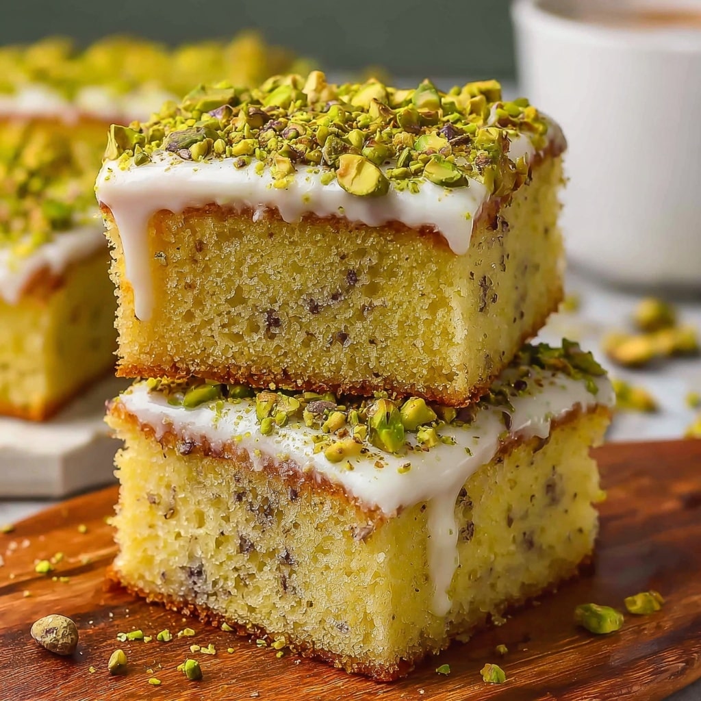 Lemon Pistachio Milk Cake Recipe - Recipe Image