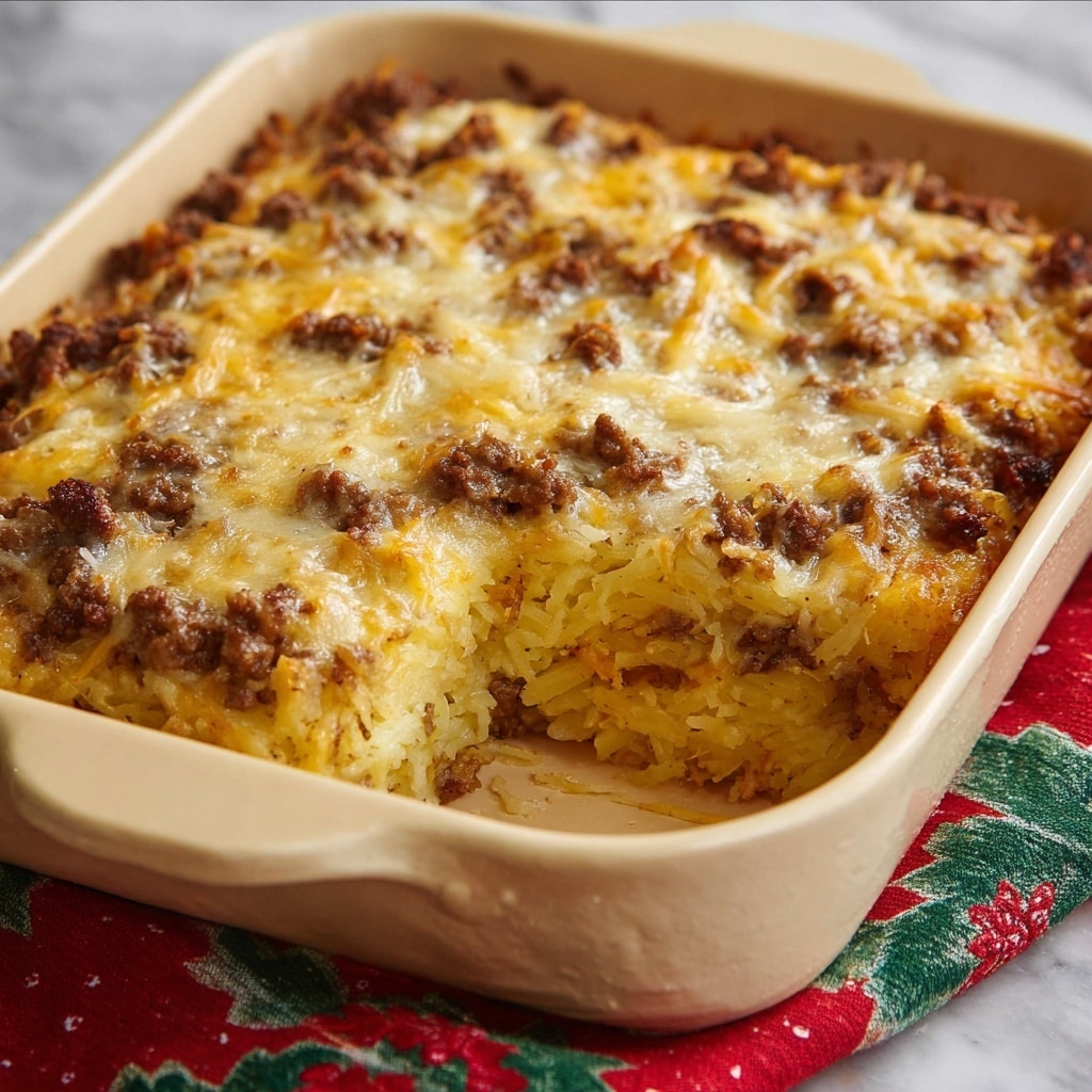 Sausage Hash Brown Breakfast Casserole Recipe - Recipe Image