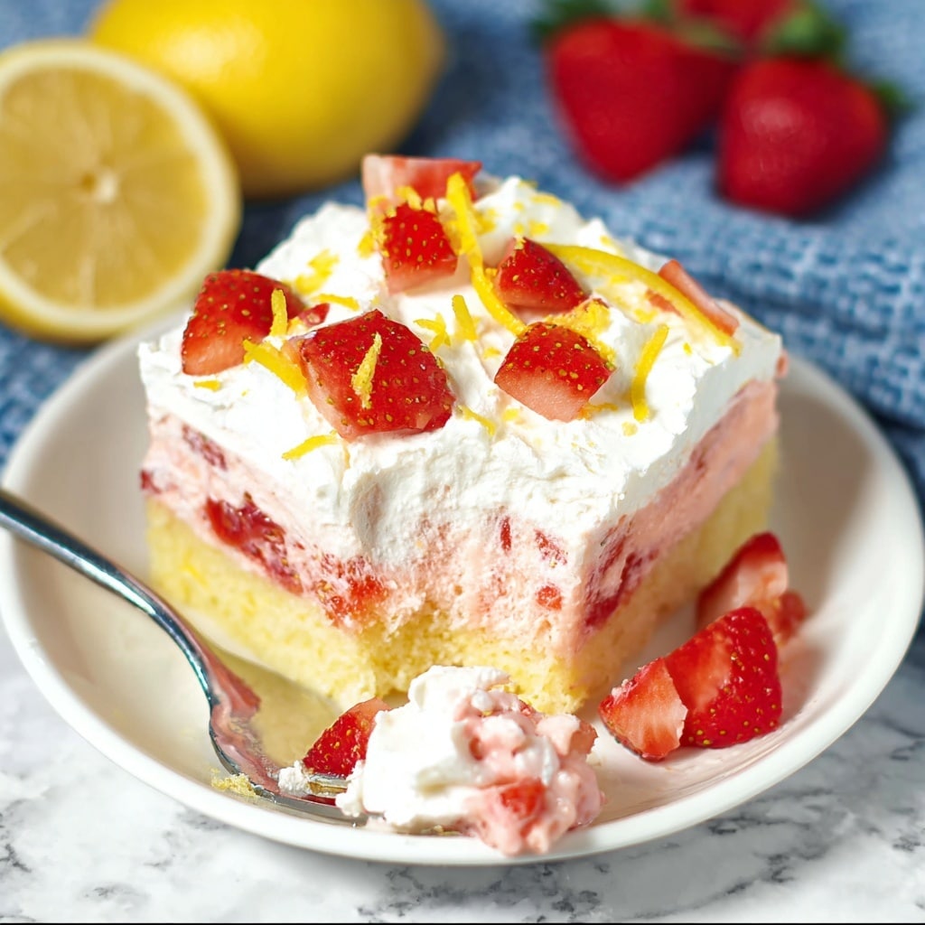 Strawberry Lemonade Poke Cake Recipe - Recipe Image