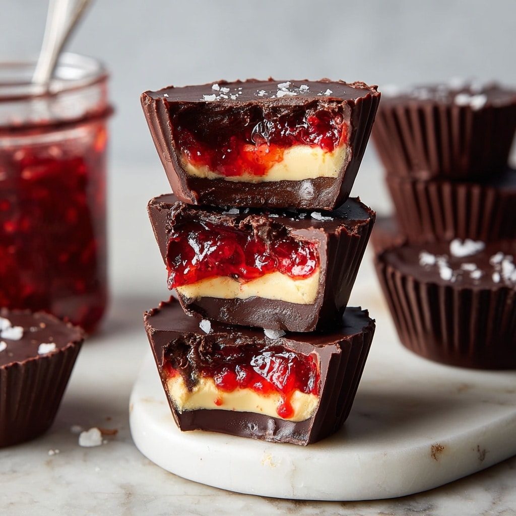 Vegan Peanut Butter and Berry Chocolate Cups Recipe - Recipe Image