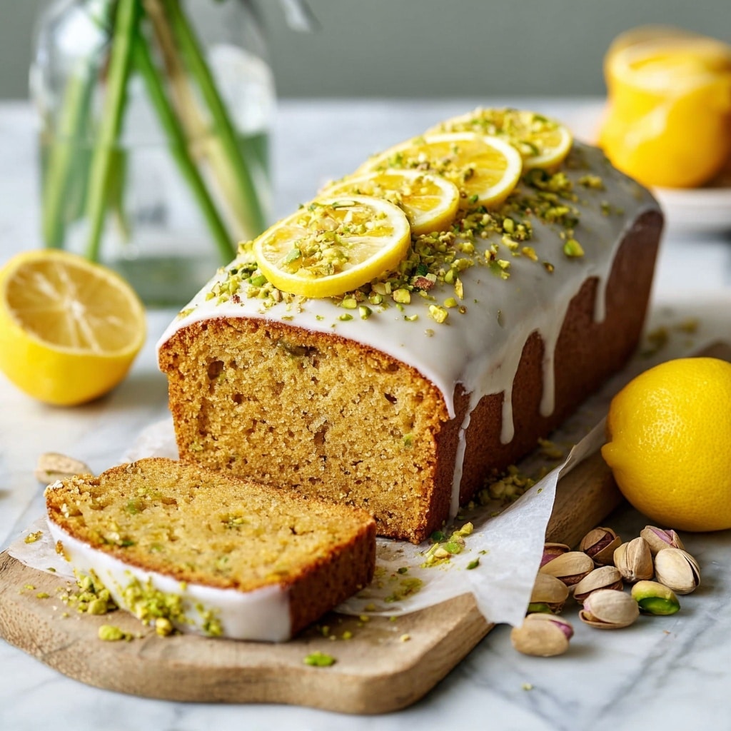 Vegan Pistachio Lemon Olive Oil Cake Recipe - Recipe Image