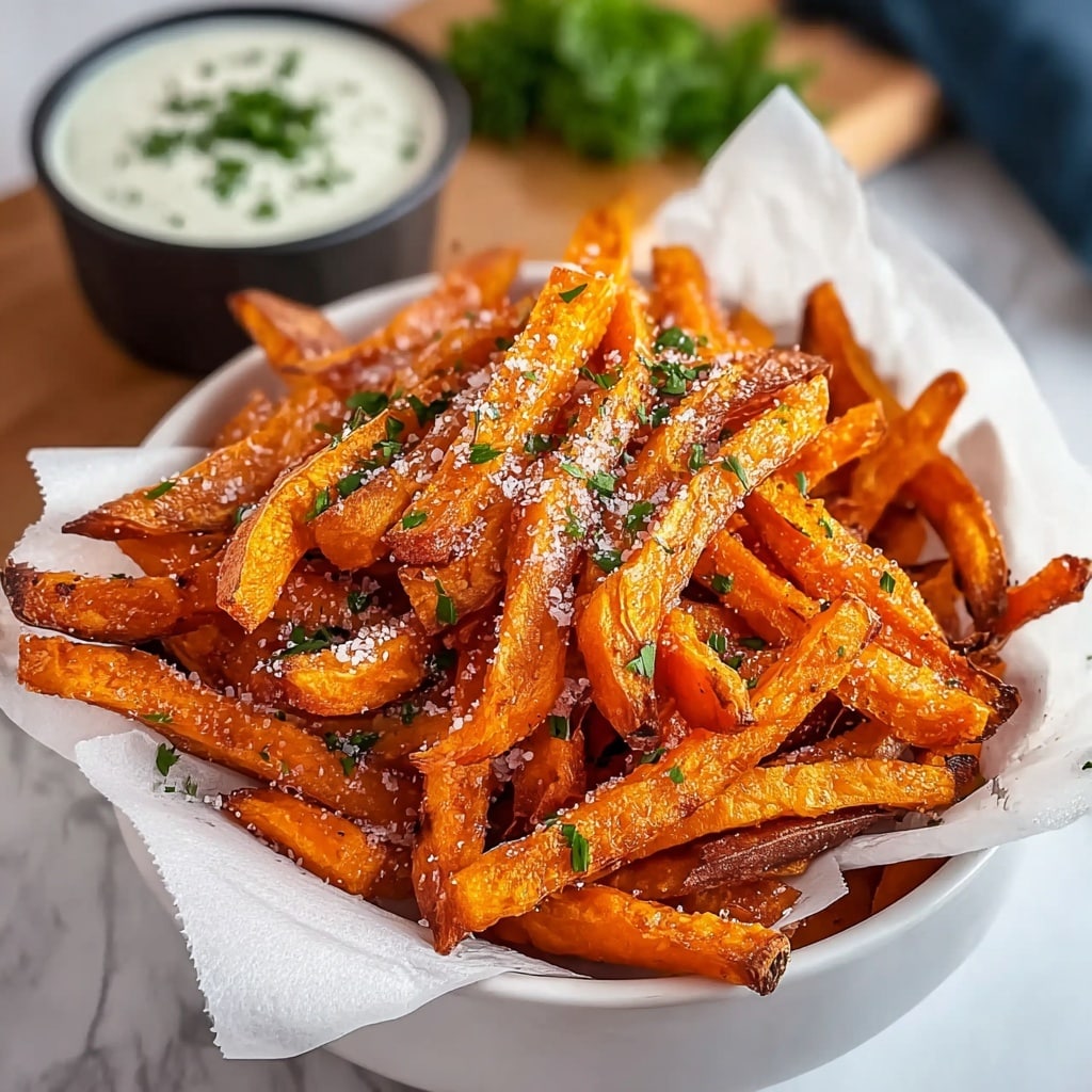 Air Fryer Crispy Sweet Potato Fries Recipe - Recipe Image