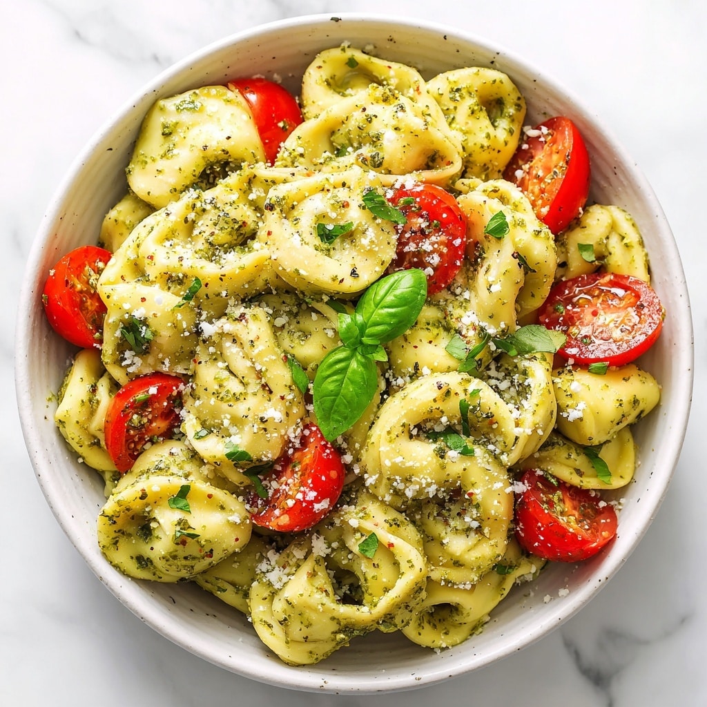 Pesto Tortellini Pasta Salad Recipe - Recipe Image