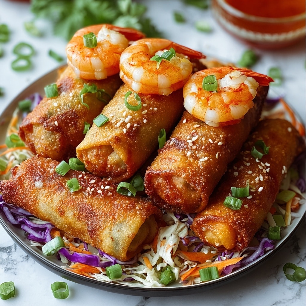 Crispy Shrimp and Cabbage Egg Rolls Recipe - Recipe Image