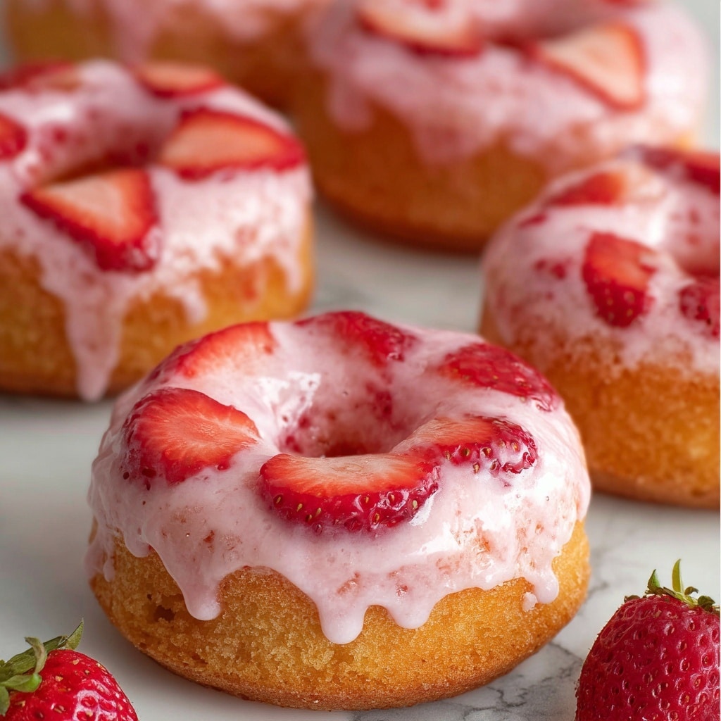 Strawberry Buttermilk Doughnuts Recipe - Recipe Image