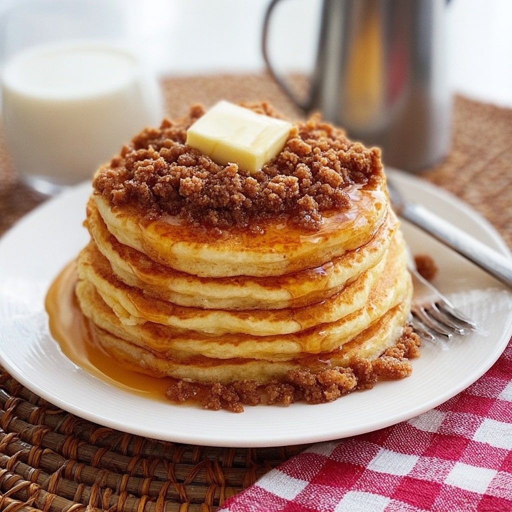 Brown Sugar Cinnamon Streusel Pancakes Recipe - Recipe Image