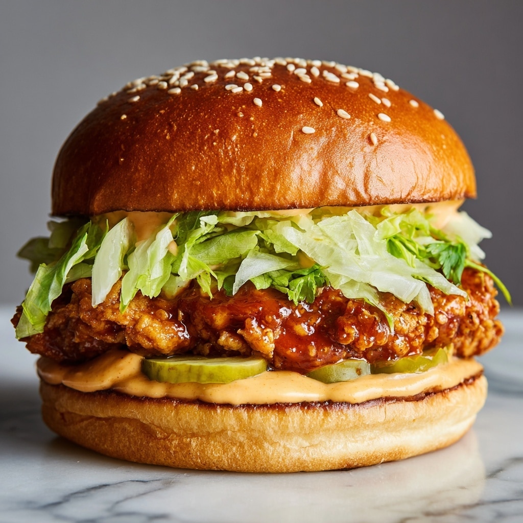 Spicy Crispy Chicken Burger Recipe - Recipe Image