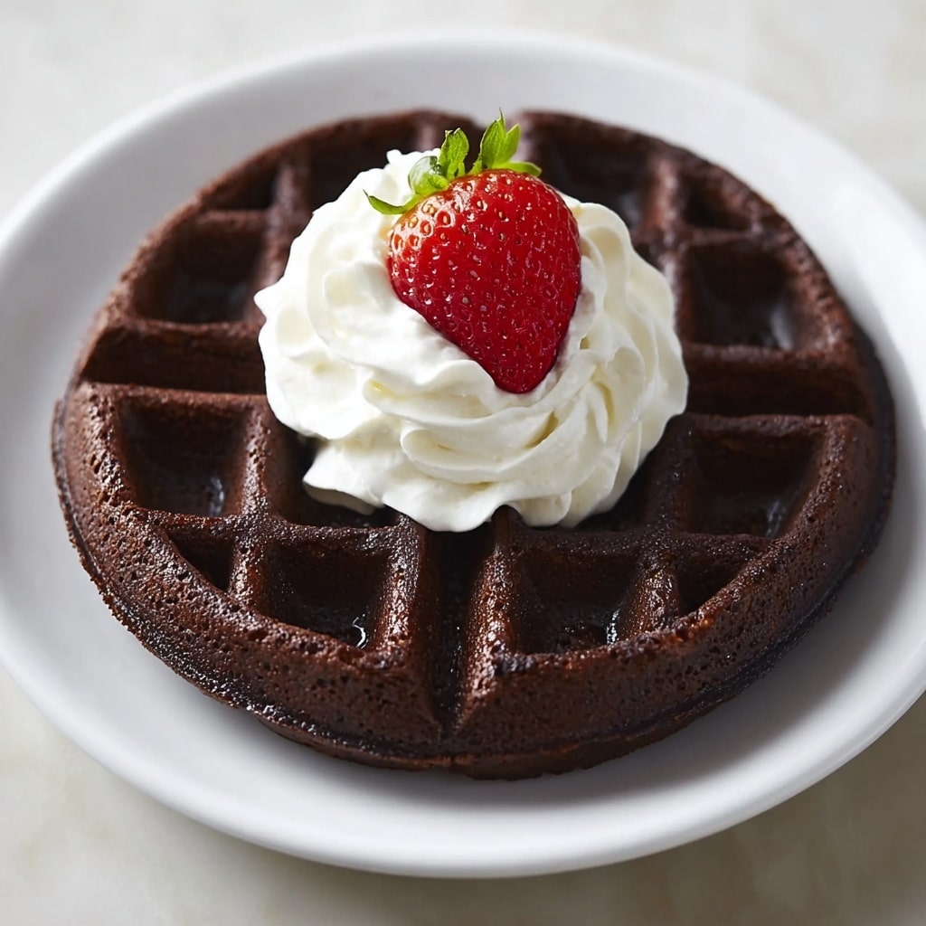 Brownie Batter Waffles Recipe - Recipe Image