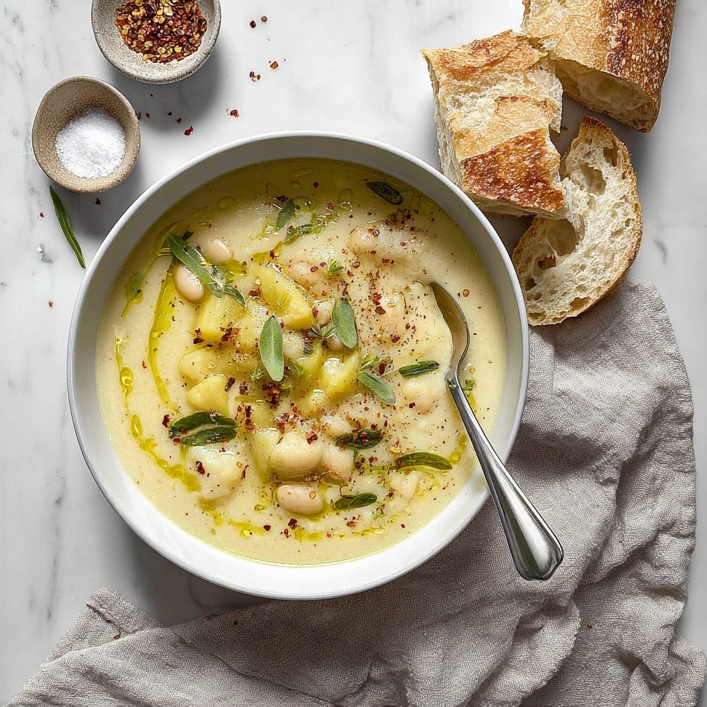 Creamy Vegan White Bean Soup Recipe - Recipe Image