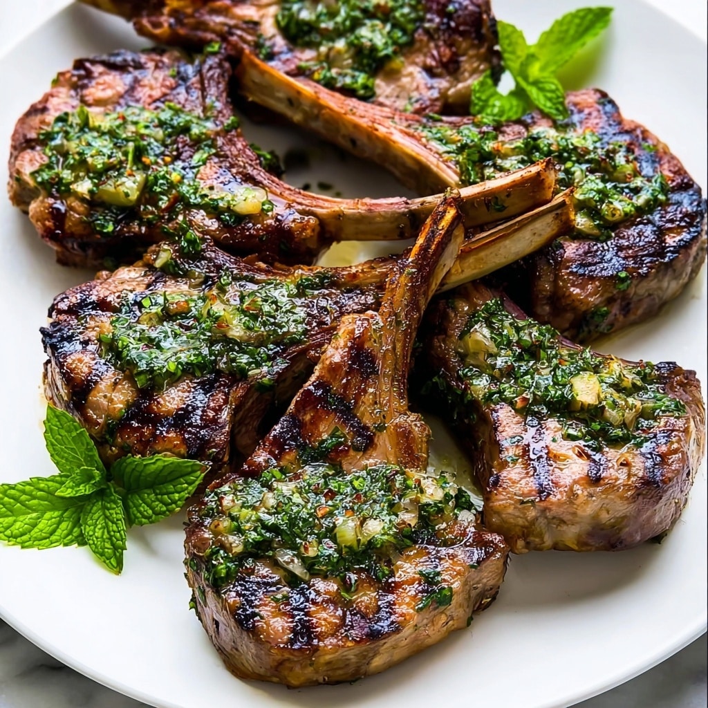 Lamb Chops with Garlic Mint Sauce Recipe - Recipe Image