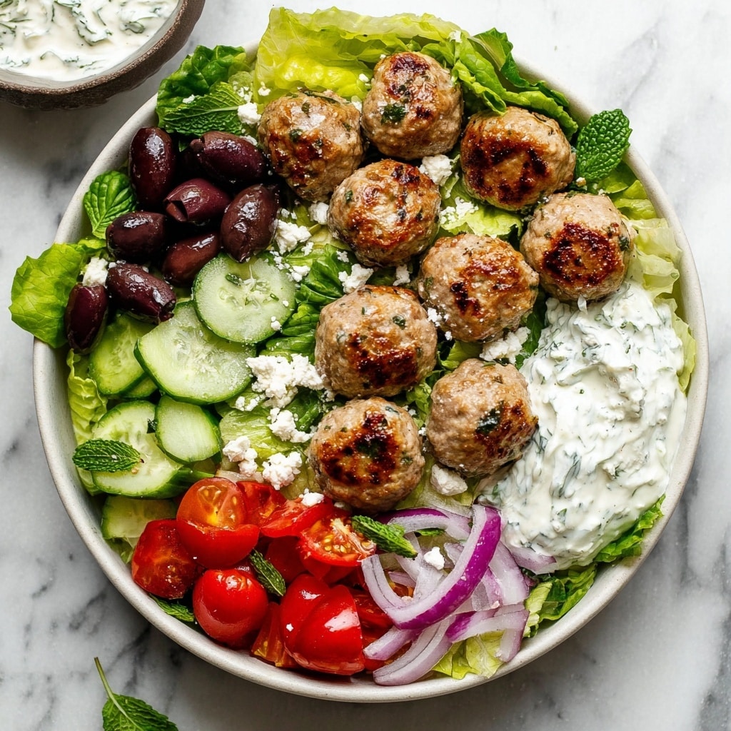 Greek Chicken Meatballs with Tzatziki Recipe - Recipe Image