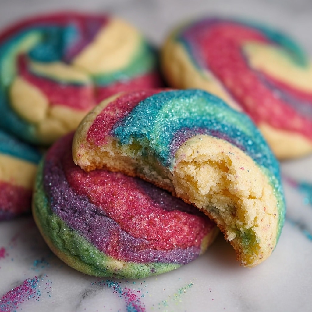 Rainbow Colorful Sugar Cookies Recipe - Recipe Image