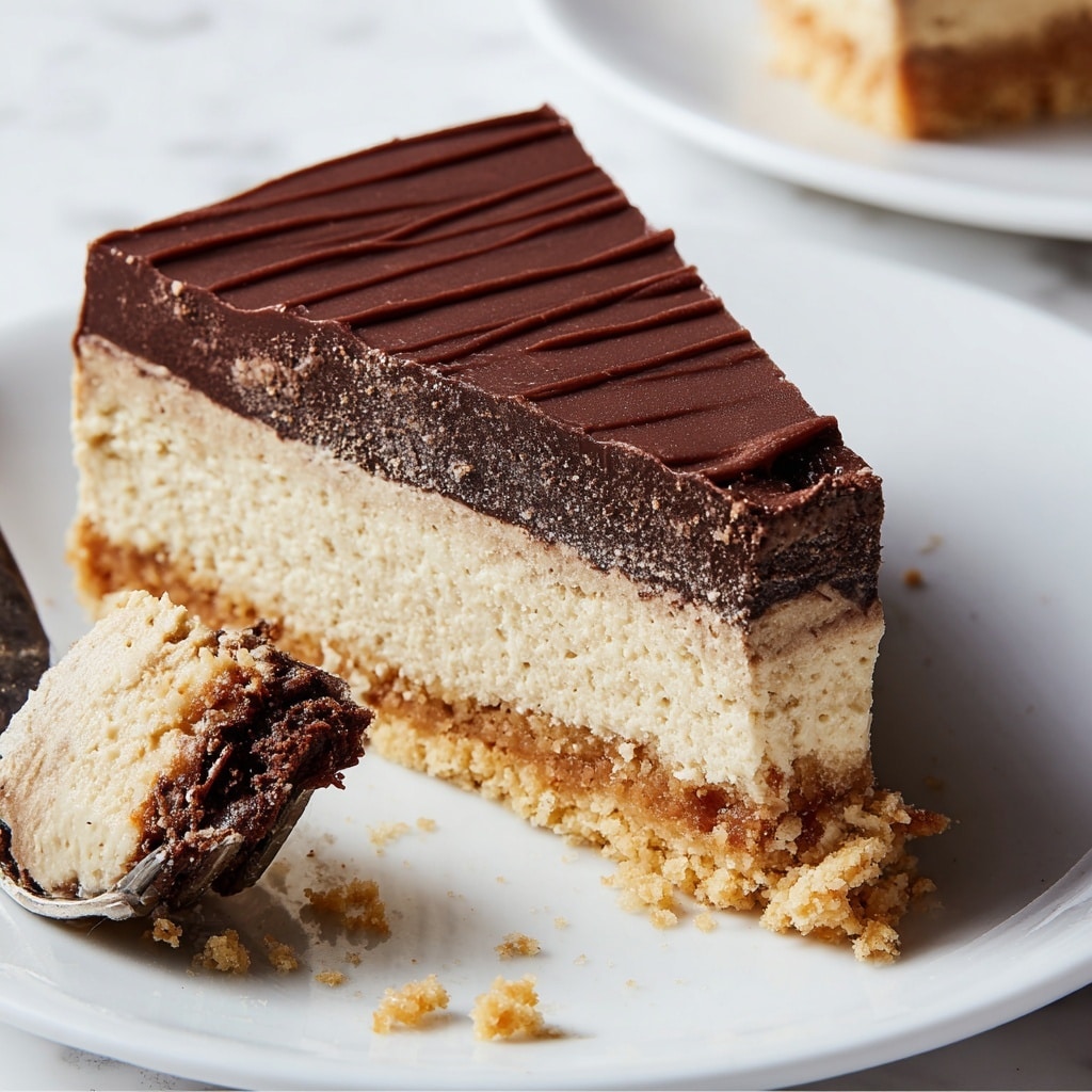 No Bake Chocolate Peanut Butter Cheesecake Recipe - Recipe Image
