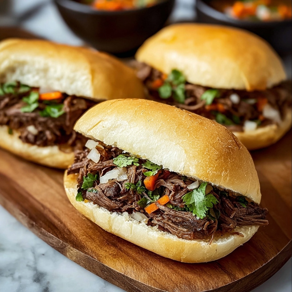 Instant Pot Italian Beef Sandwiches with Pepperoncini and Giardiniera Recipe - Recipe Image