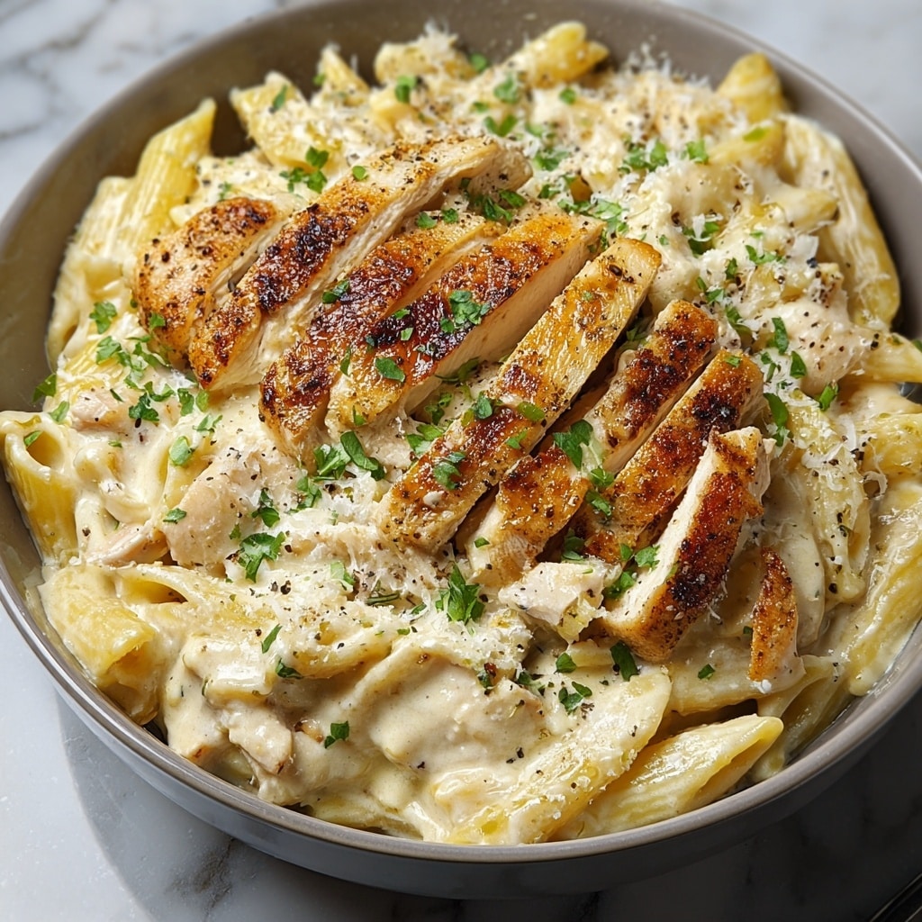 Creamy Garlic Chicken Pasta Recipe